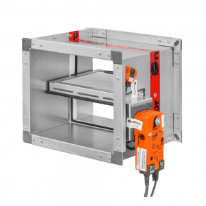 Enkeltblads lavmodstands cut-off brandspjæld til komfortventilation: Model S/S c/P - Produktbillede 1