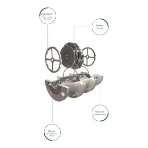 Deflagration (in-line, vertical) flame arrester: Product part explanation 01