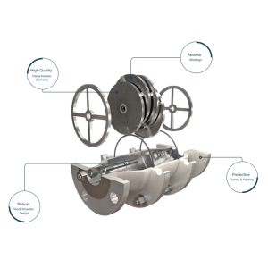 Deflagration (in-line with WECO connection) flame arrester: Product part illustration 01